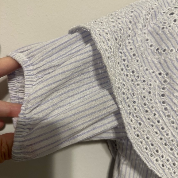 Astr The Label Off the Shoulder Alyssa Eyelet Dress Size Medium - Picture 10 of 12